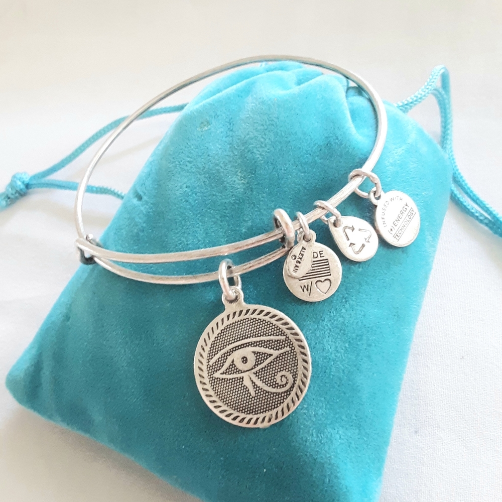 Alex and Ani Eye Of Horus Charms Bracelet Adjustable Size